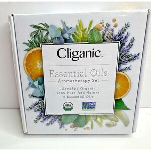 Cliganic Essential Oils Certified Organic Aromatherapy Set 8 100% Natural Pure